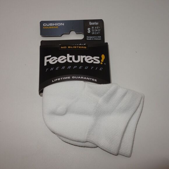 NEW Feetures Therapeutic Cushion Quarter Compression Socks Women's Small - Picture 1 of 8